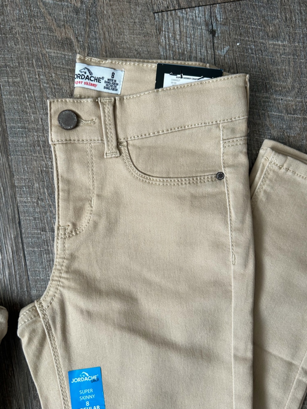 Girls Classic Beige/Tan Jeans - Straight Leg Size 8 - Picture 3 of 8